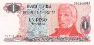 Argentinien p311a-2A 1 Peso 1983